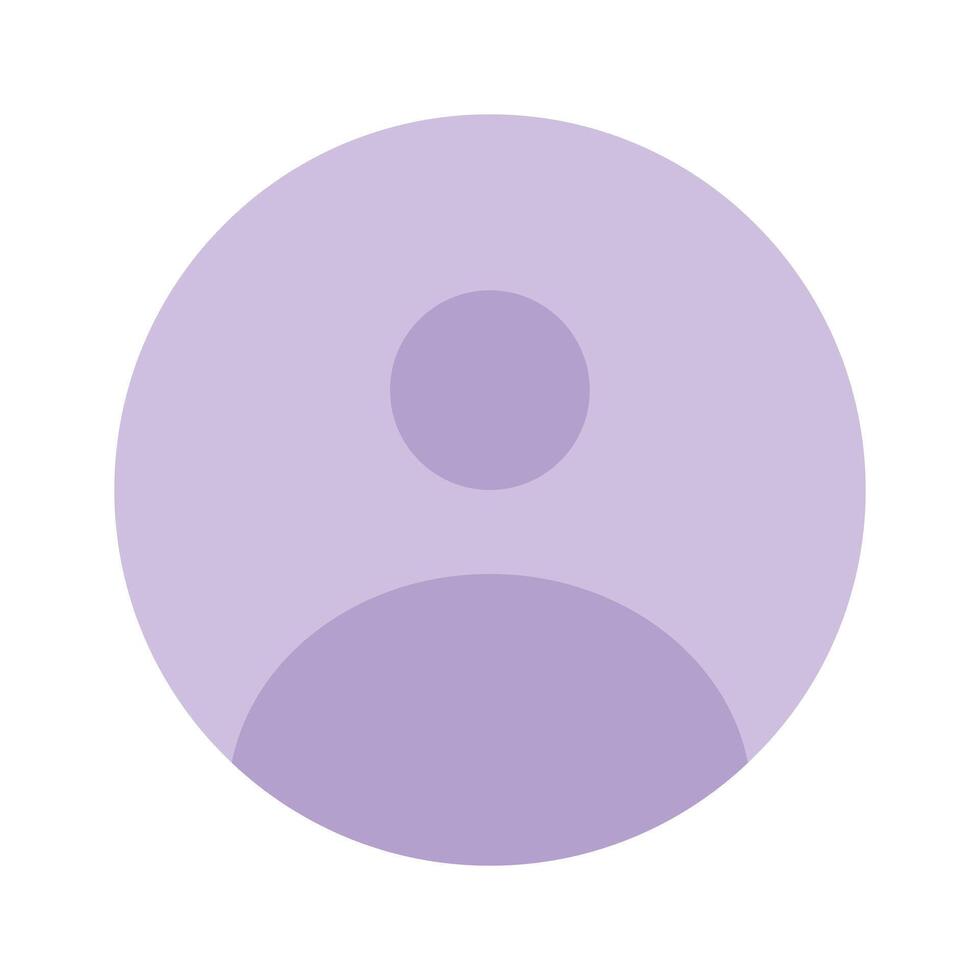 A simple user profile icon representing a person or account vector