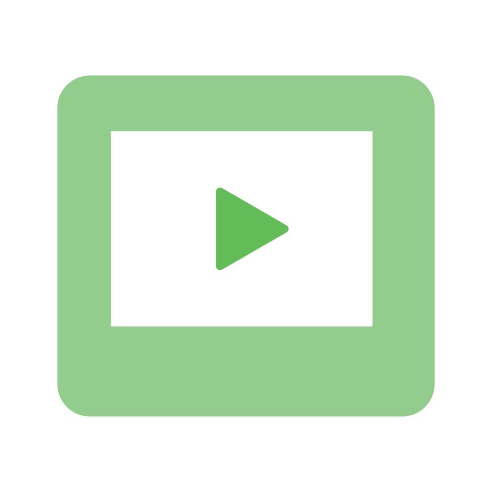 A player screen representing media, playback, or content streaming vector