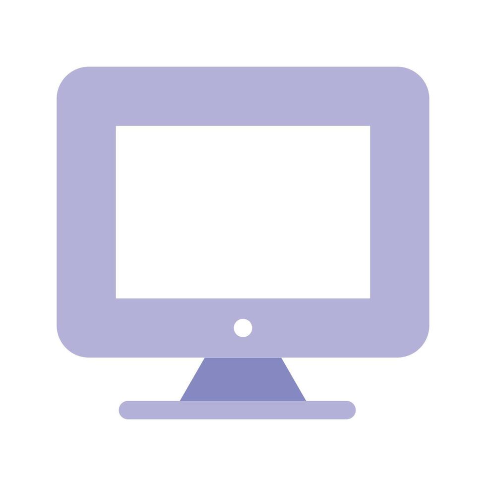 Desktop monitor icon symbolizing computers, tech, or digital workspaces vector