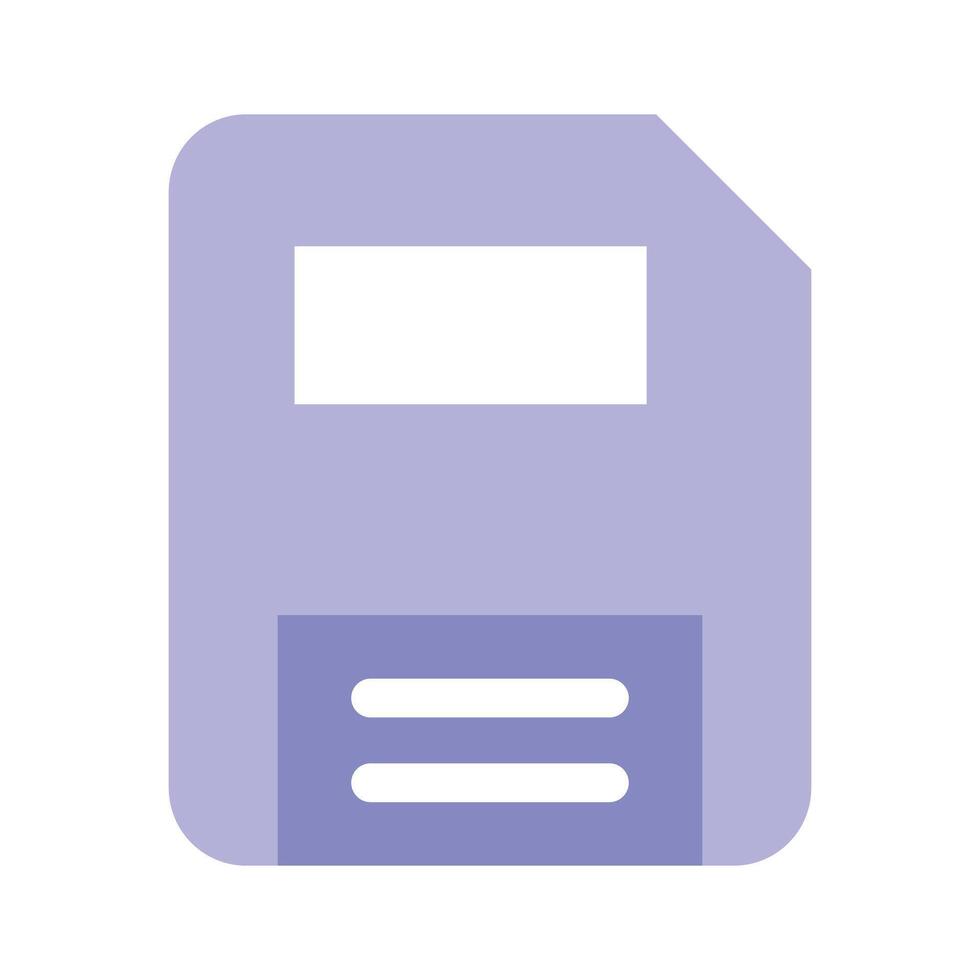 File saving, storage, retro computing, icon of floppy disc in trendy style vector