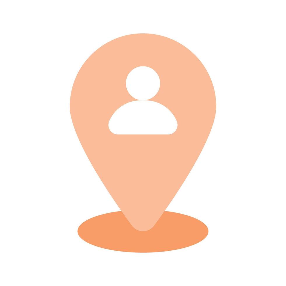User location design in modern style vector