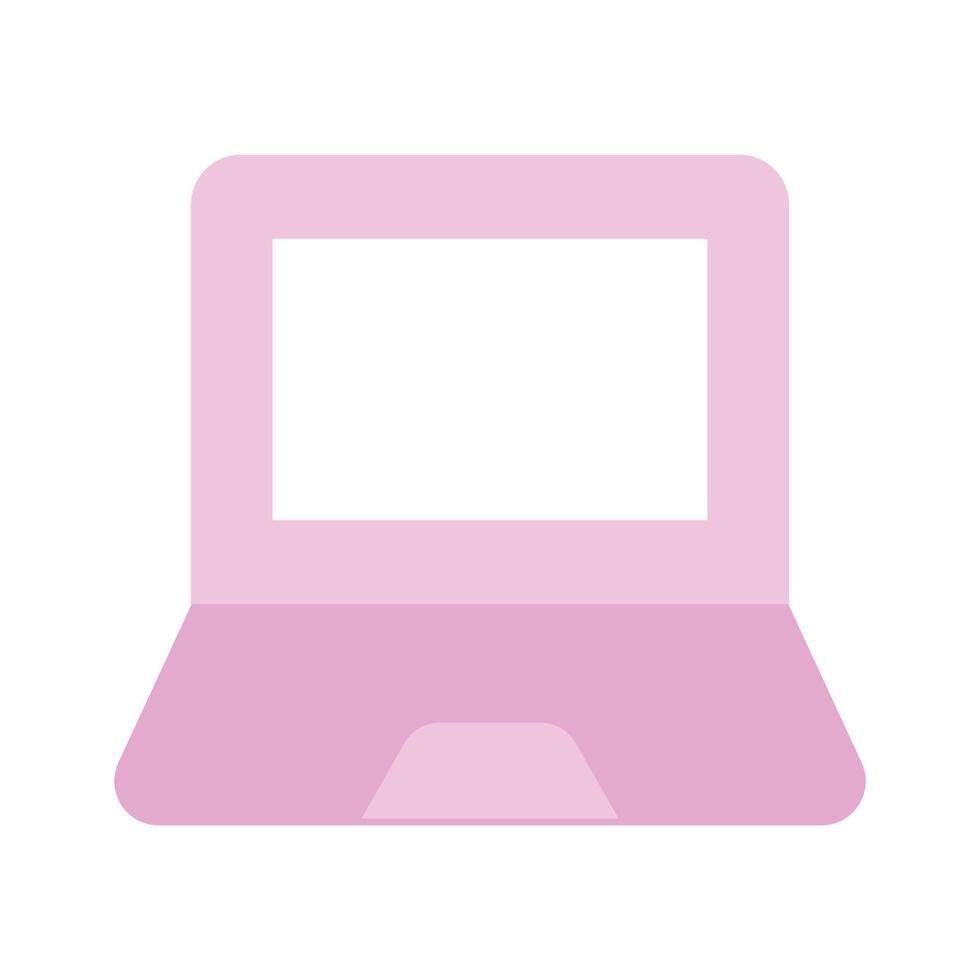 A simple laptop design, computer, online work, technology, vector