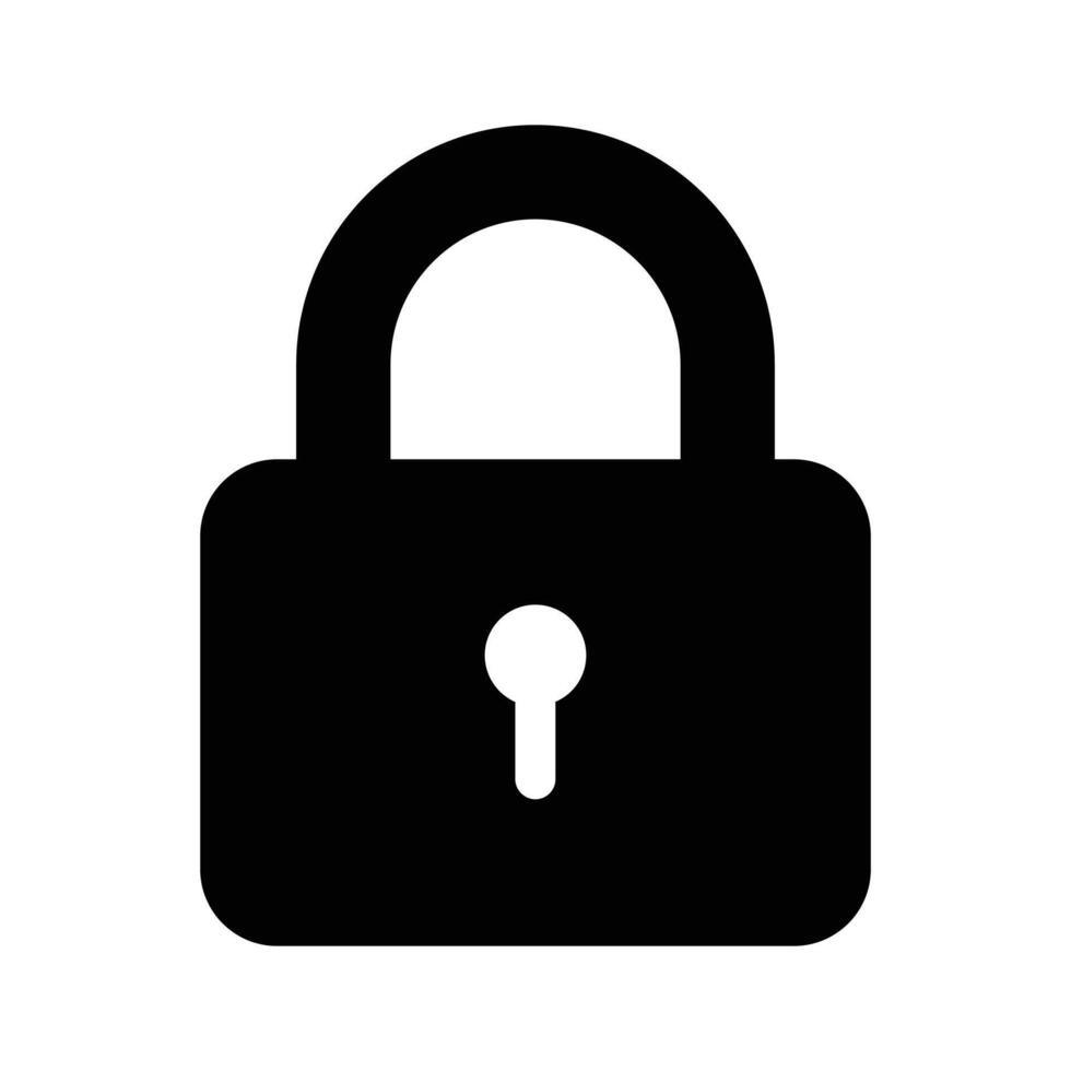 A lock icon symbolizing security, privacy, or protection vector