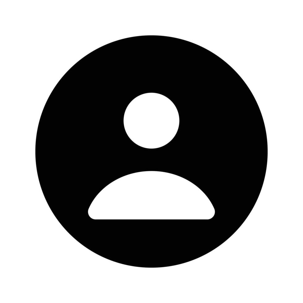 A simple user profile icon representing a person or account vector