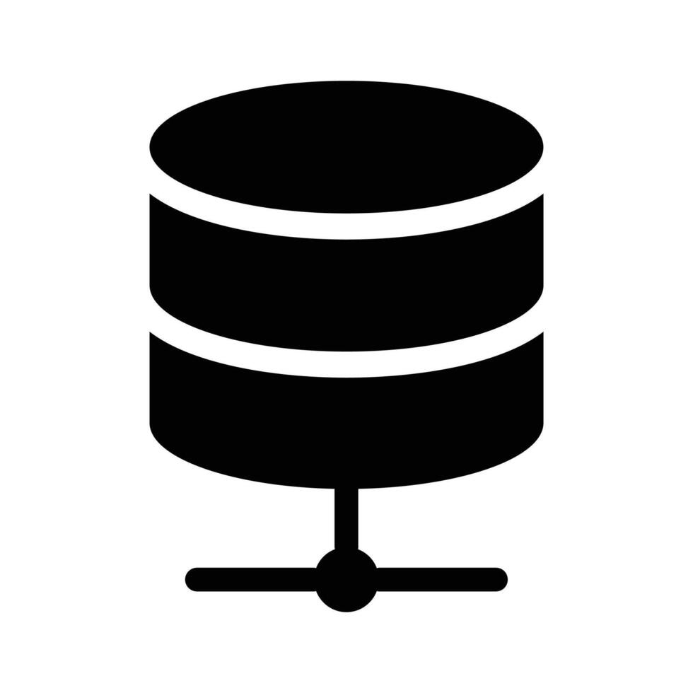 A simple database icon representing data storage or management vector