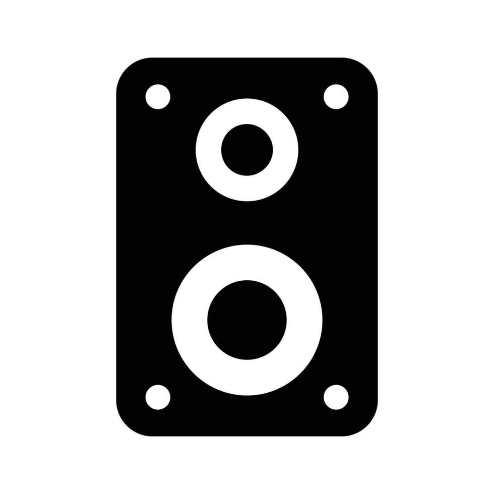 A speaker symbol representing sound, audio, or music systems vector
