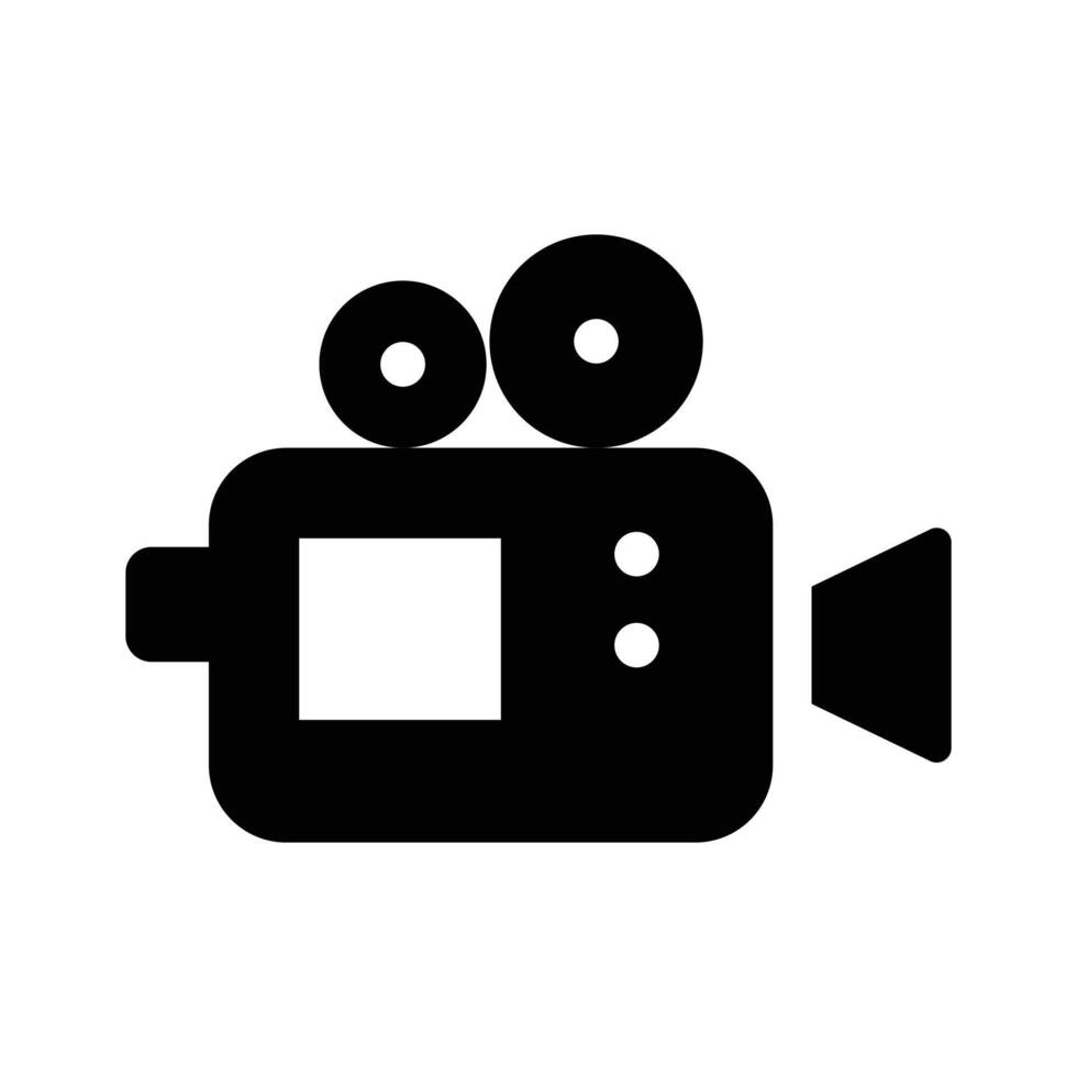 Multimedia content, media recording, film, camera design vector