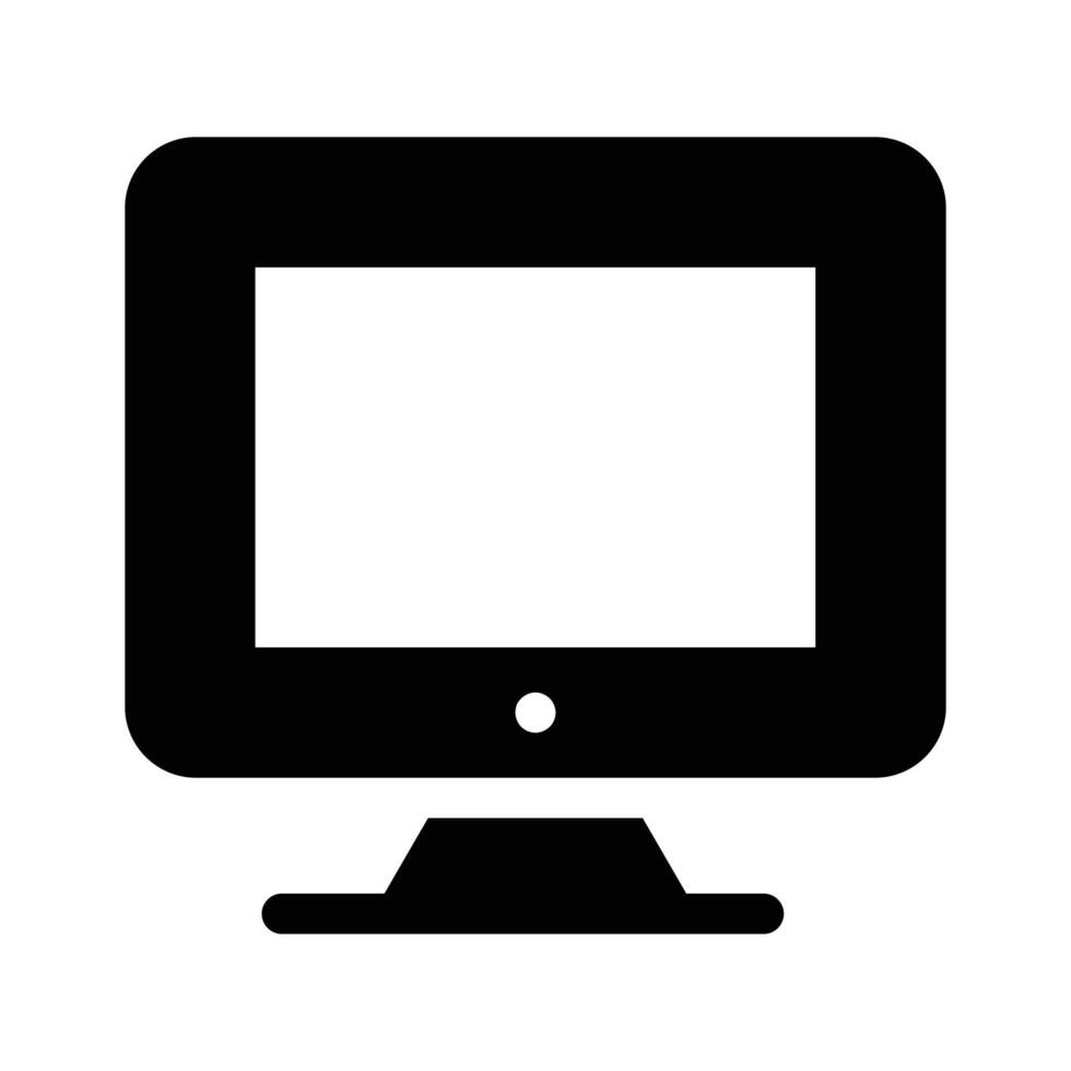 Desktop monitor icon symbolizing computers, tech, or digital workspaces vector