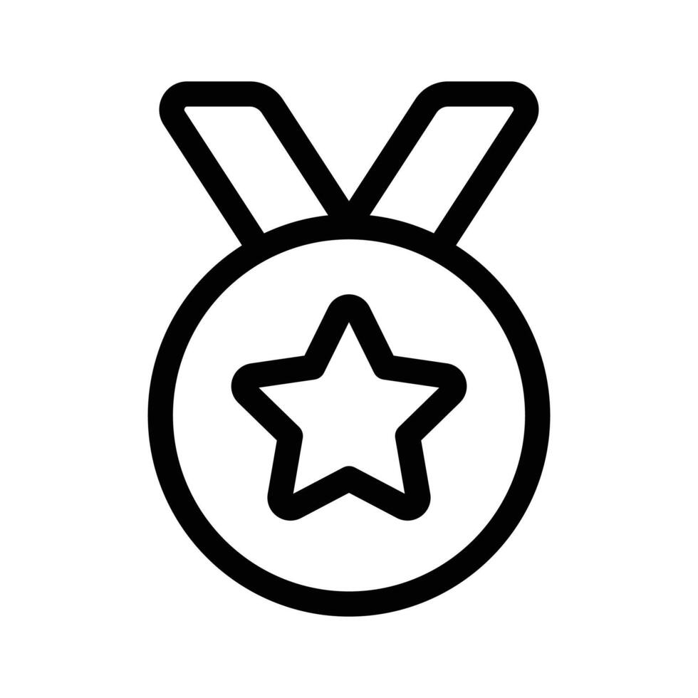 Achievement, success, and recognition icon, medal with a star vector
