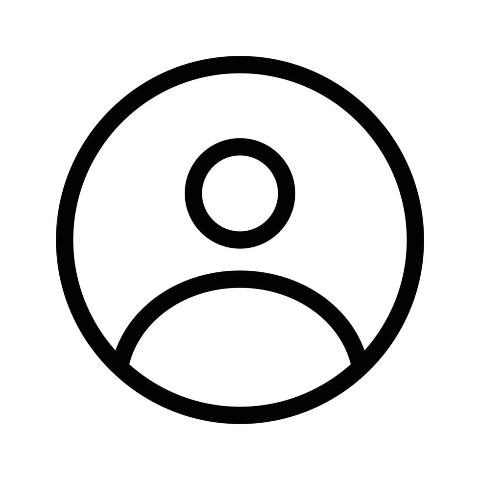 A simple user profile icon representing a person or account vector
