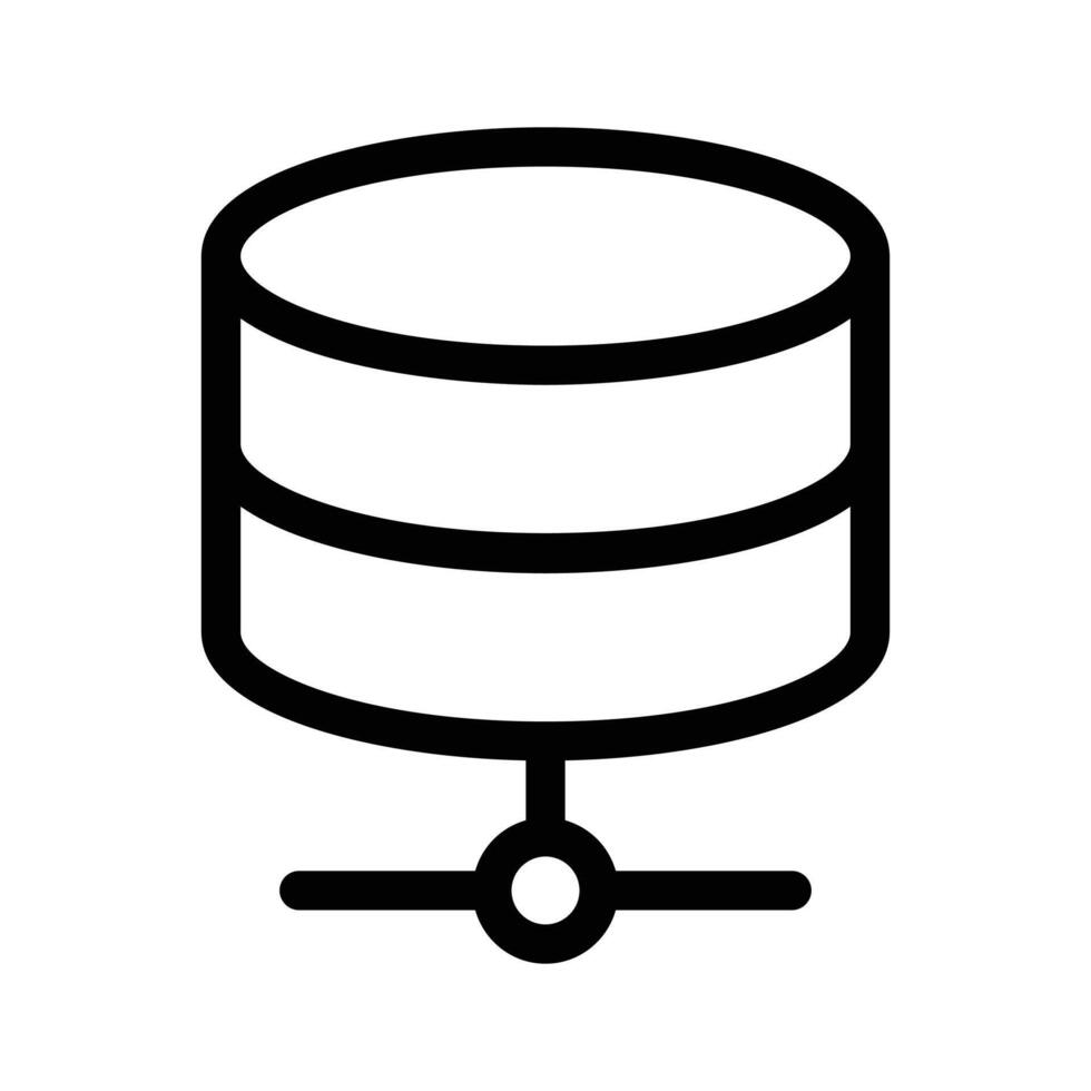 A simple database icon representing data storage or management vector