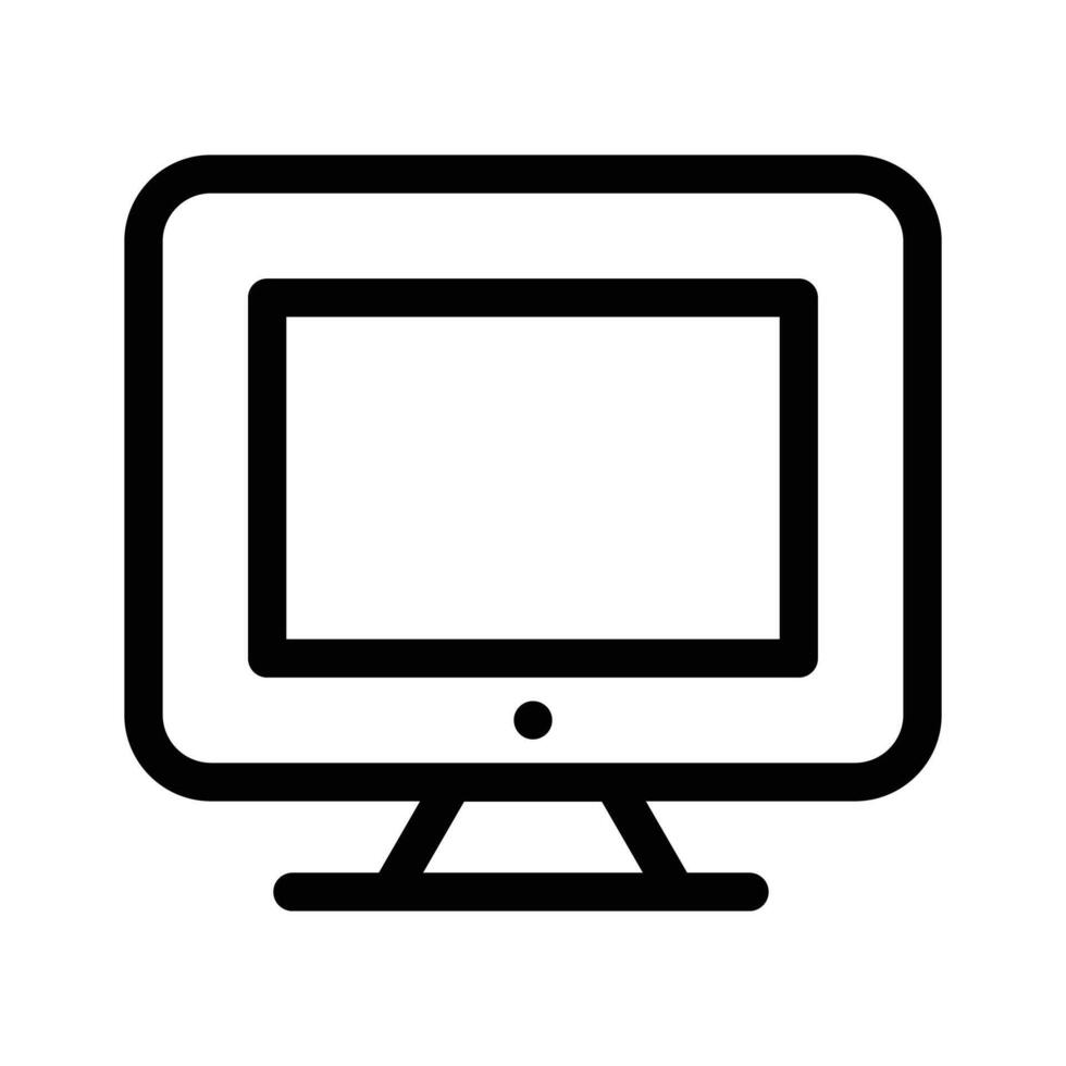 Desktop monitor icon symbolizing computers, tech, or digital workspaces vector