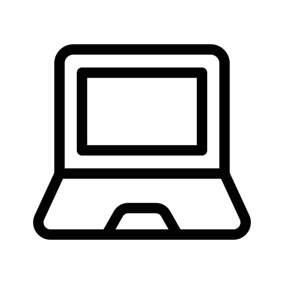 A simple laptop design, computer, online work, technology, vector