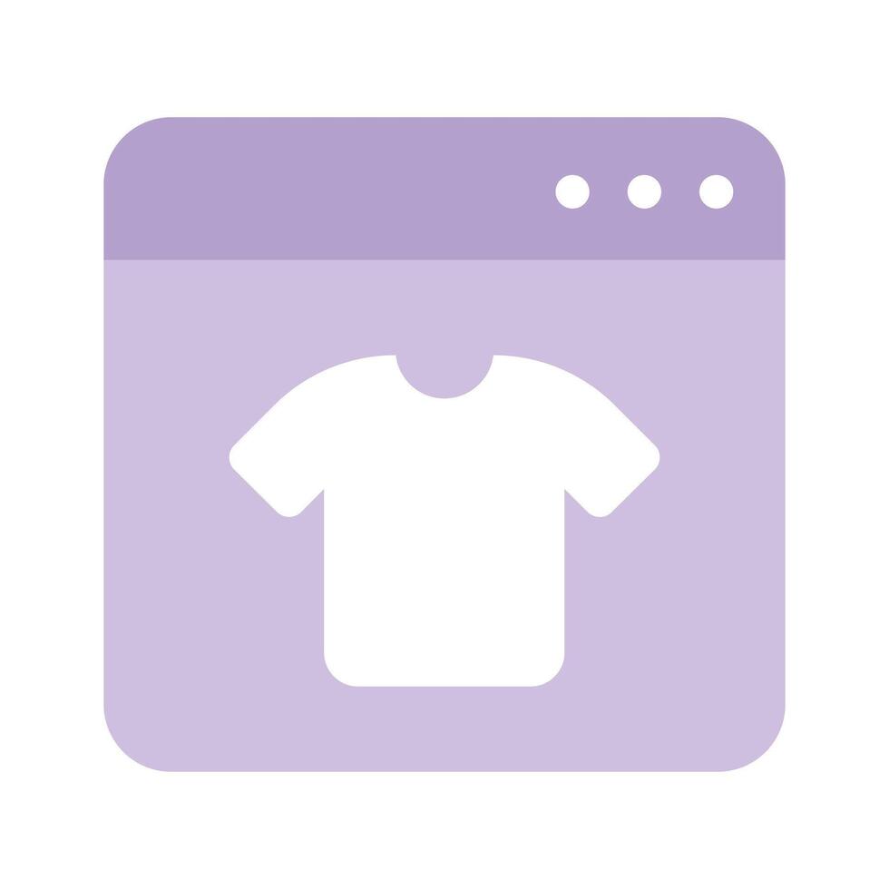 A shirt displayed on a webpage, representing online shopping or e commerce vector