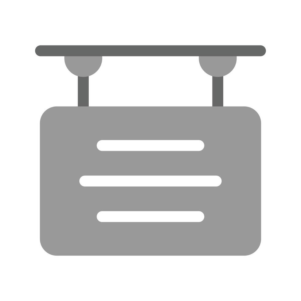 A hanging display banner icon for advertisement or announcements. vector