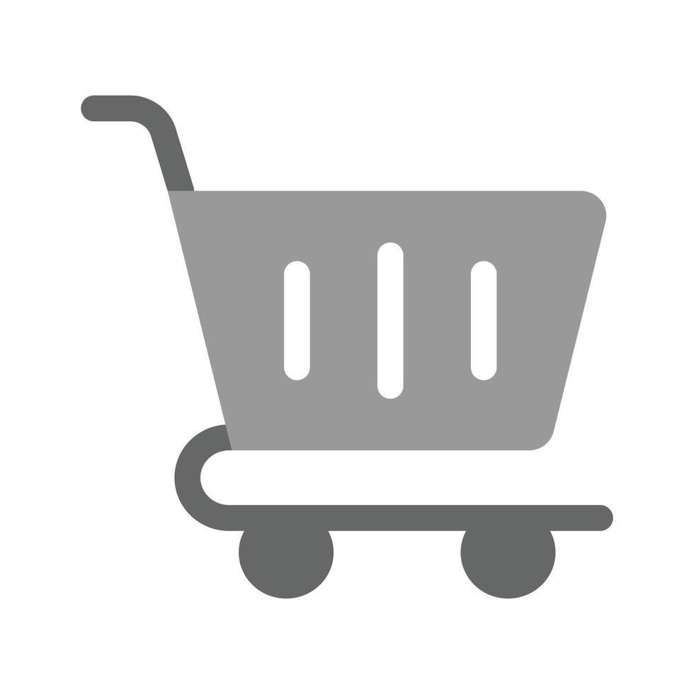 Shopping cart icon symbolizing purchases, shopping, and retail activities vector
