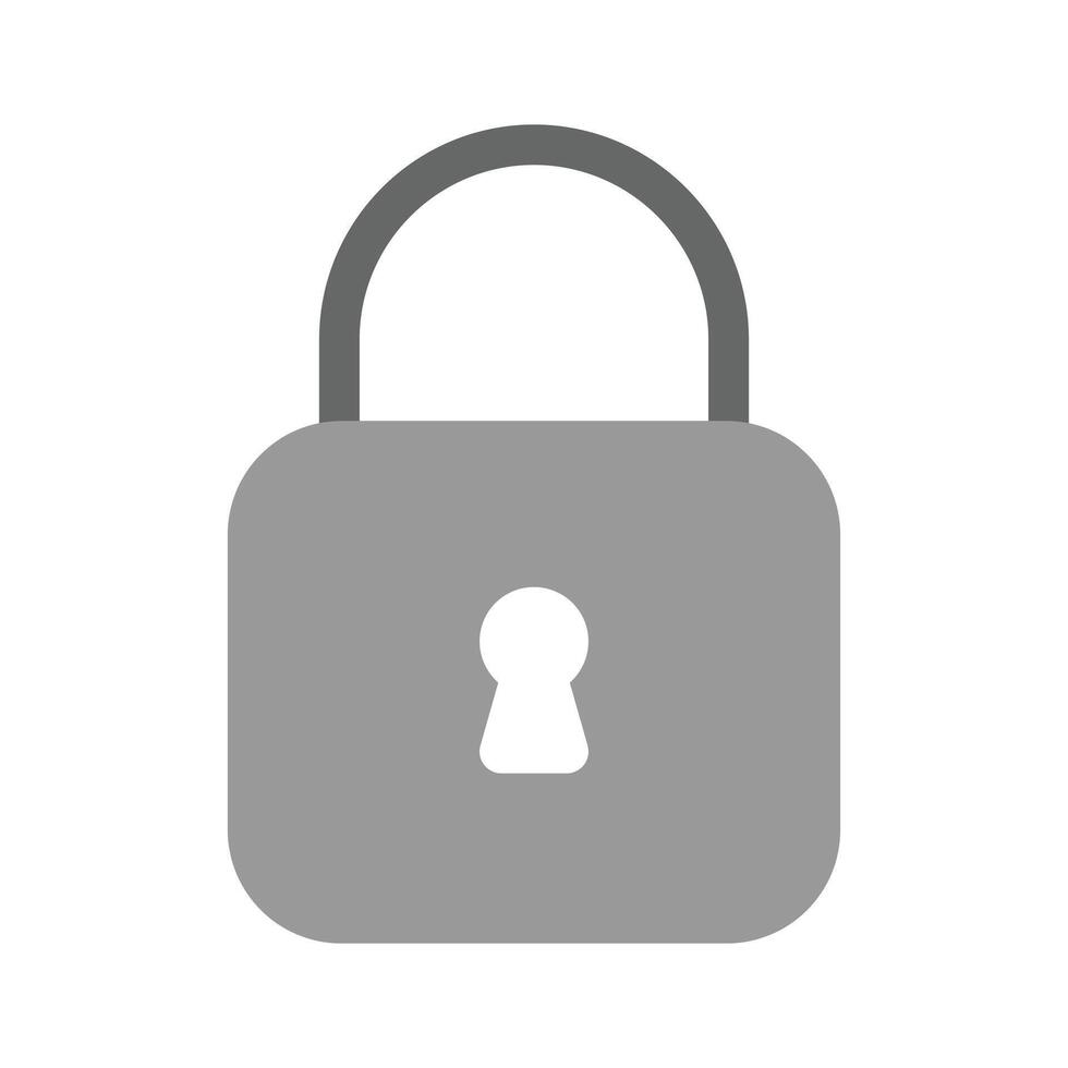 A lock icon symbolizing security, privacy, or protection vector