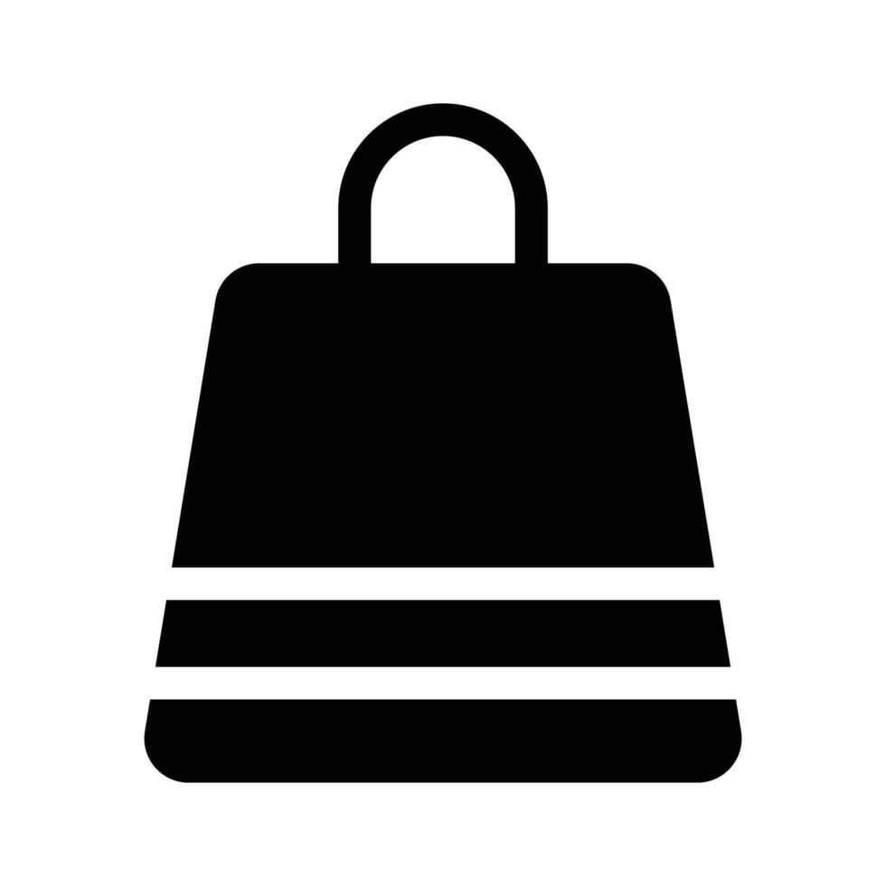 A shopping bag icon symbolizing retail, purchasing, or consumer good vector