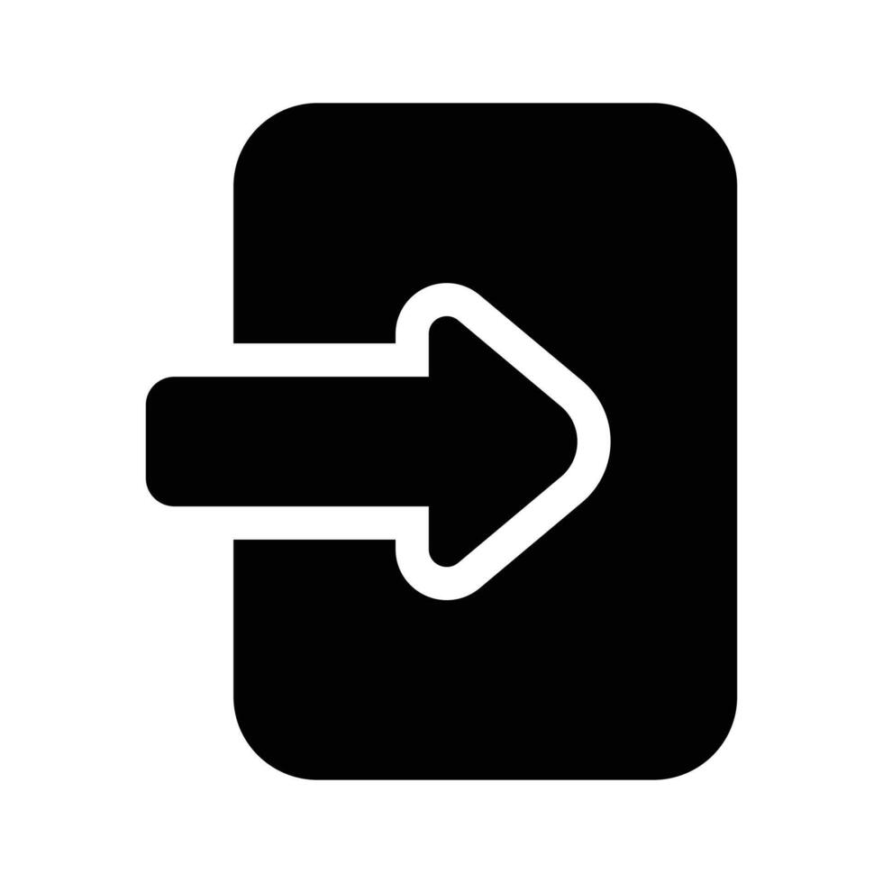 An arrow pointing out symbolizing logout or exit from an account vector