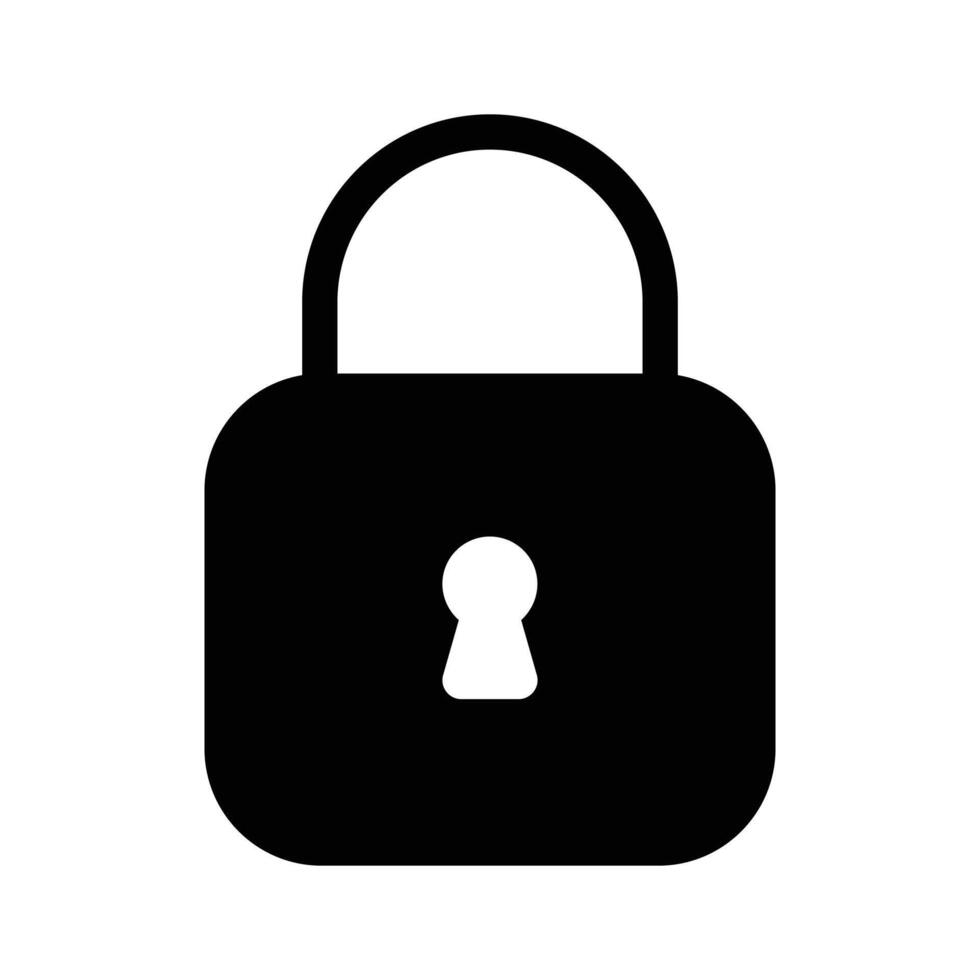 A lock icon symbolizing security, privacy, or protection vector