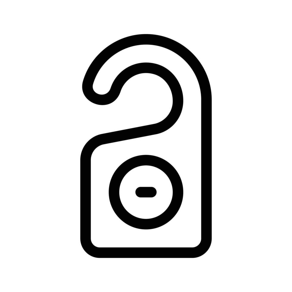 A door hanger icon, symbolizing privacy or hotel room requests vector