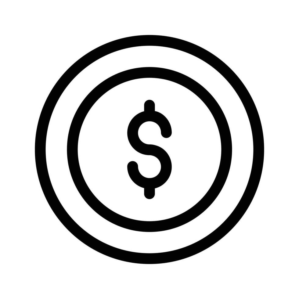 A coin icon featuring a currency symbol, representing money or finance vector