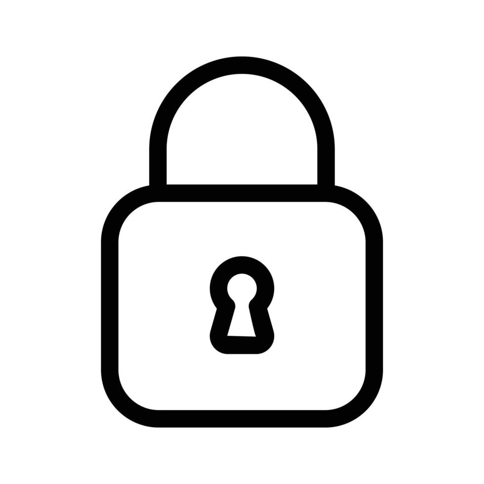 A lock icon symbolizing security, privacy, or protection vector