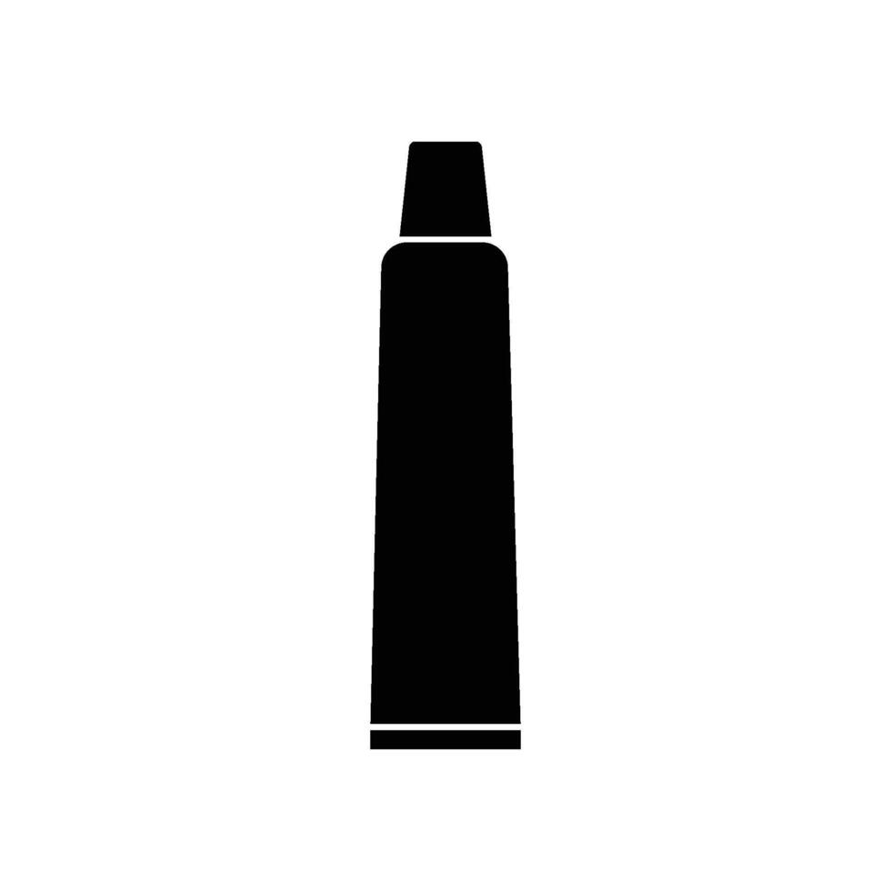 A black bottle with a cap on it on a white background vector