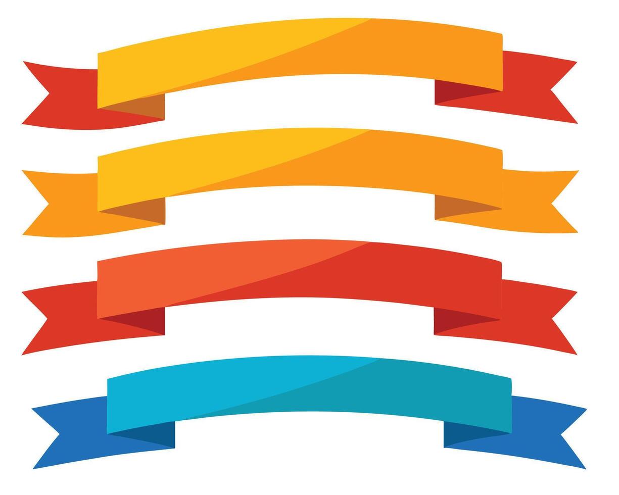 set of the ribbons vector