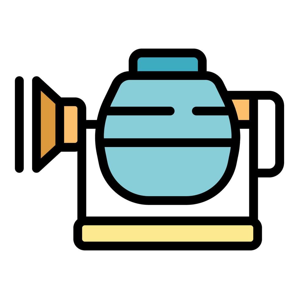 Modern water pump with electric engine for pumping water vector