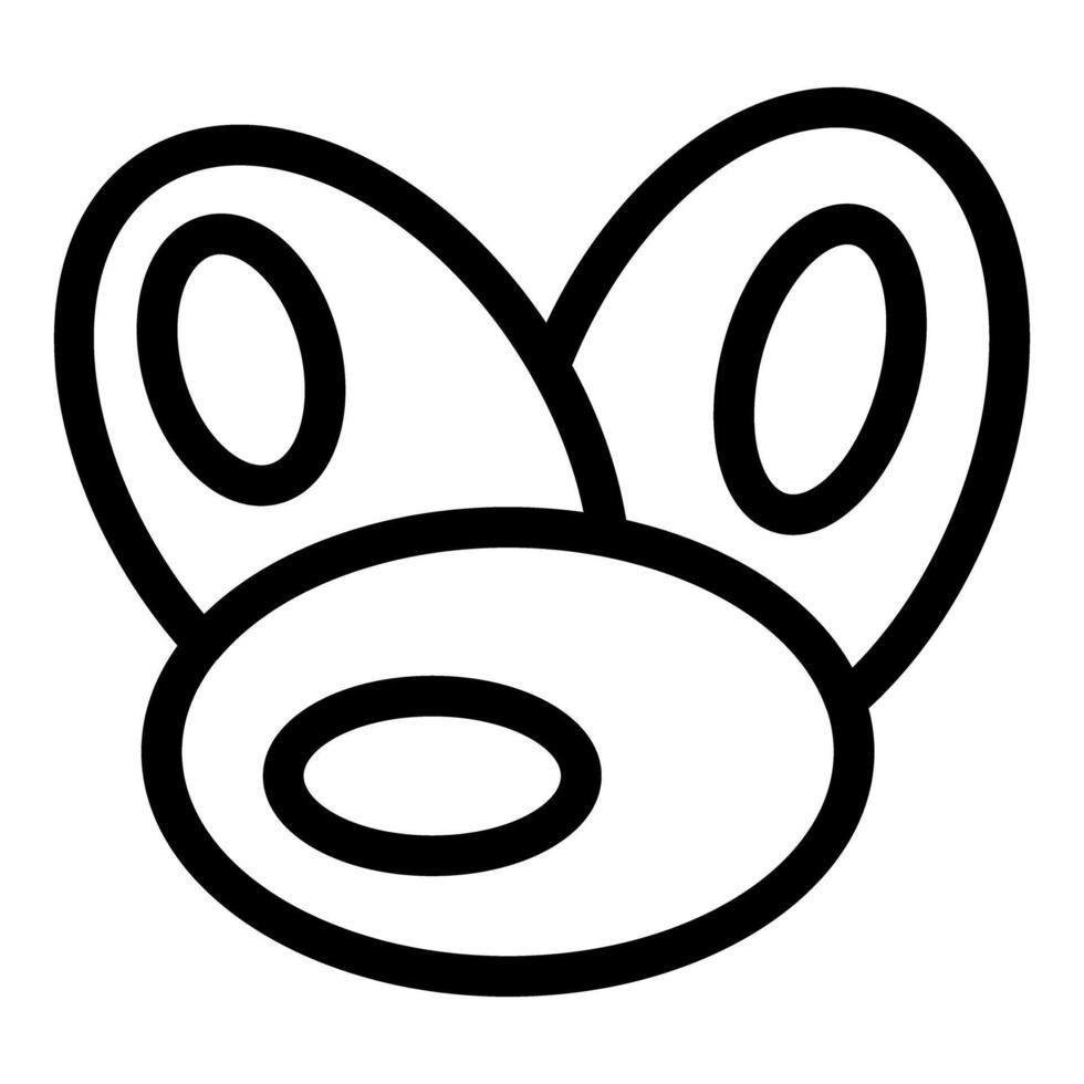 Minimalist line art icon depicting sliced avocado vector