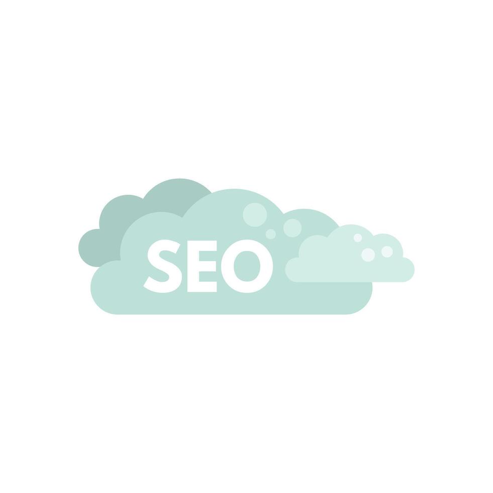 Seo cloud computing concept showing search engine optimization vector
