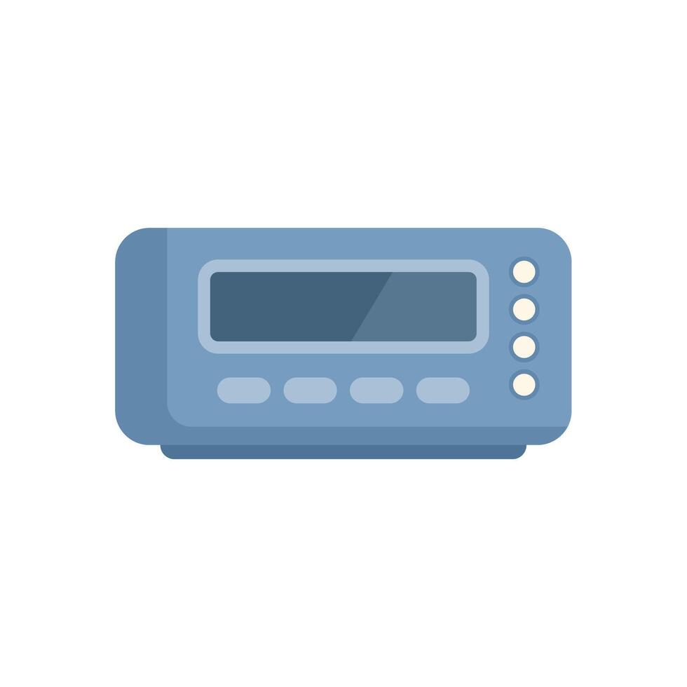 Modern digital audio player with buttons and screen displaying music information vector