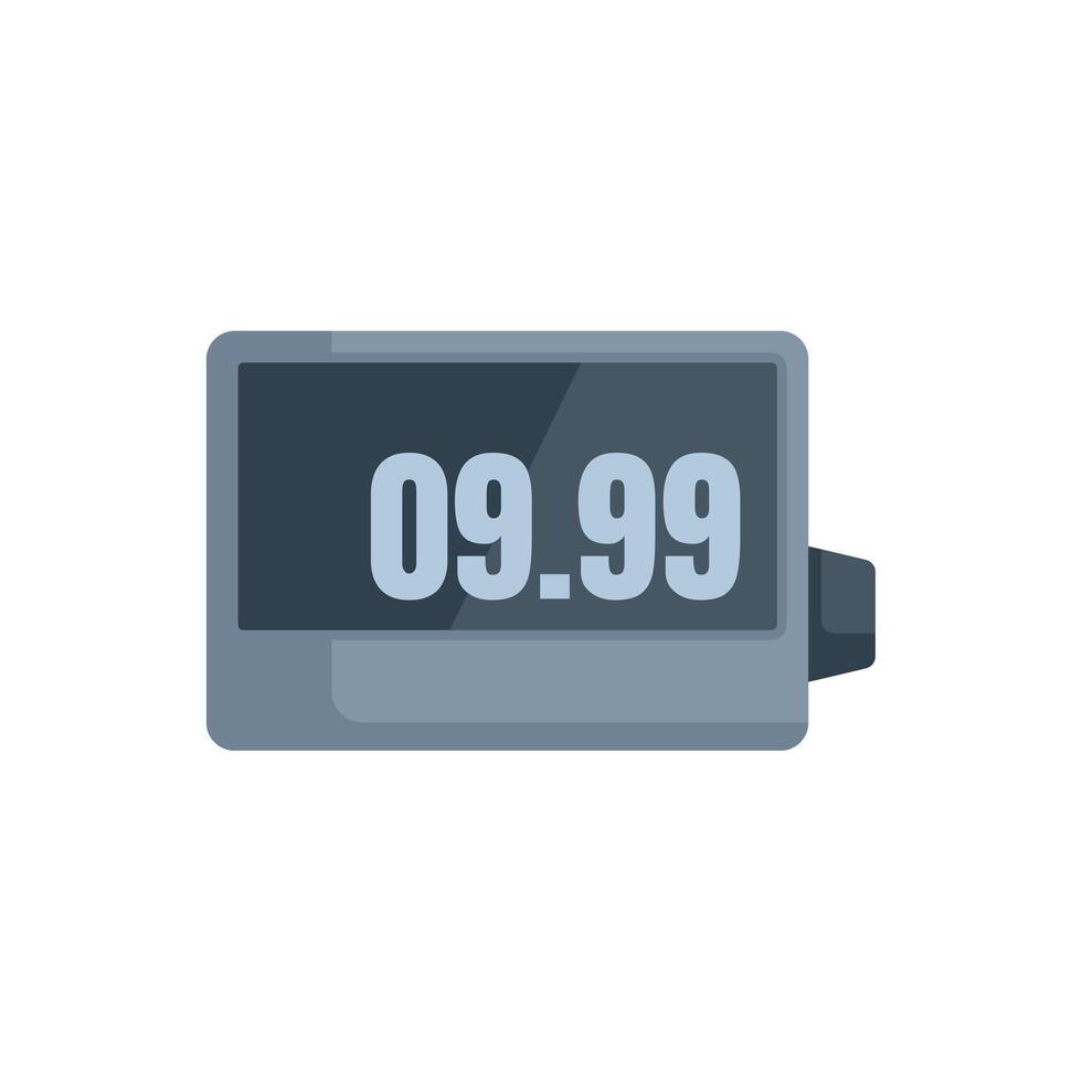 Digital taxi counter is showing the price for the ride vector