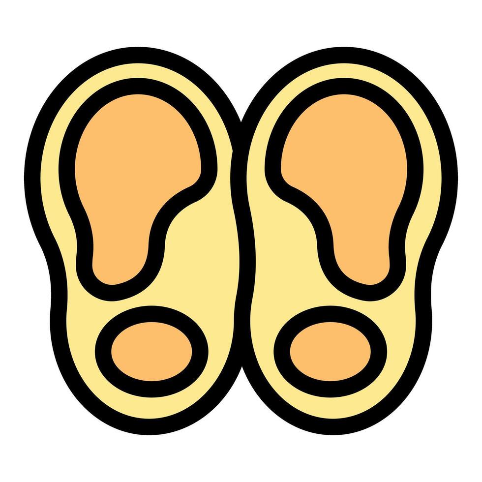 Orthopedic insoles providing arch support for flat feet vector