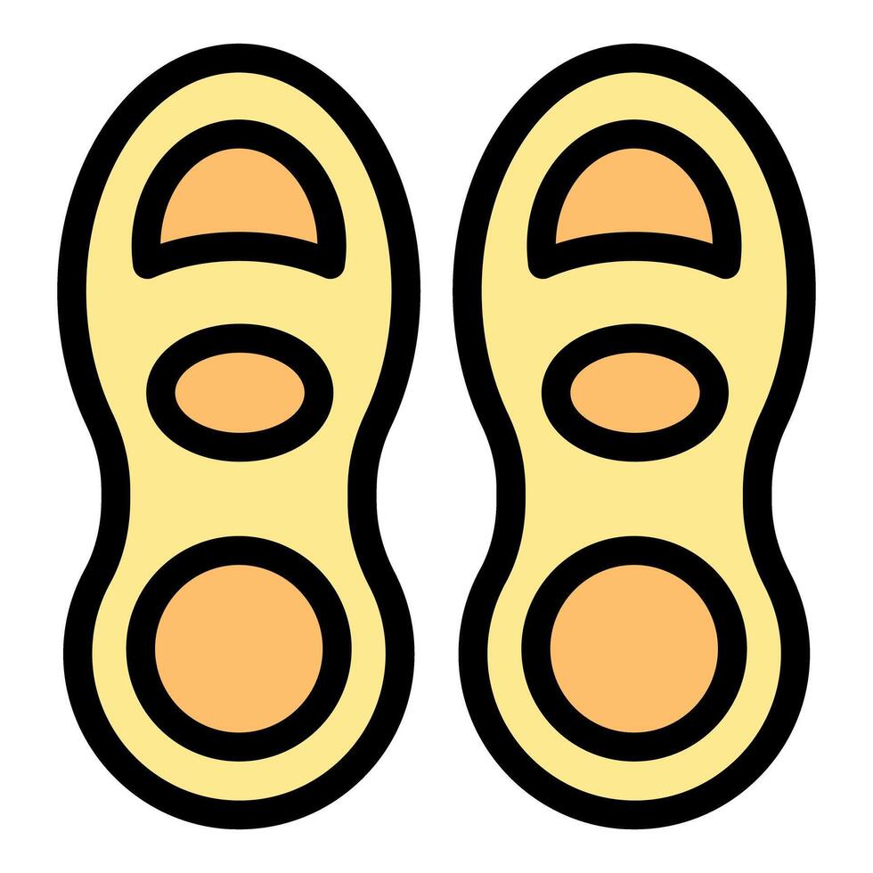 Two soy sprouts growing from seeds icon vector