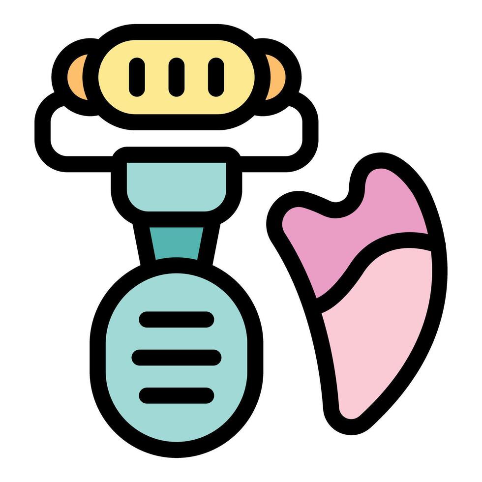 Electric epilator removing hair from skin icon vector outline