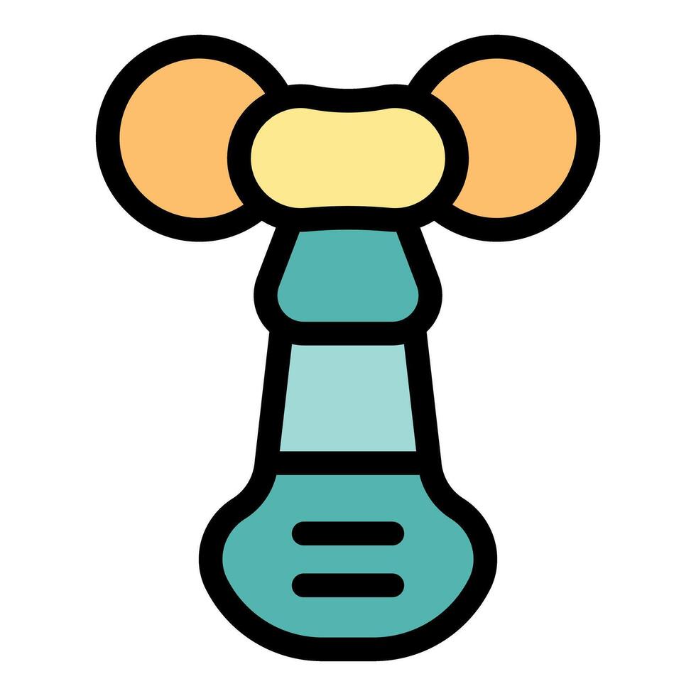 Baby rattle toy with balls for sound effect and ergonomic handle vector