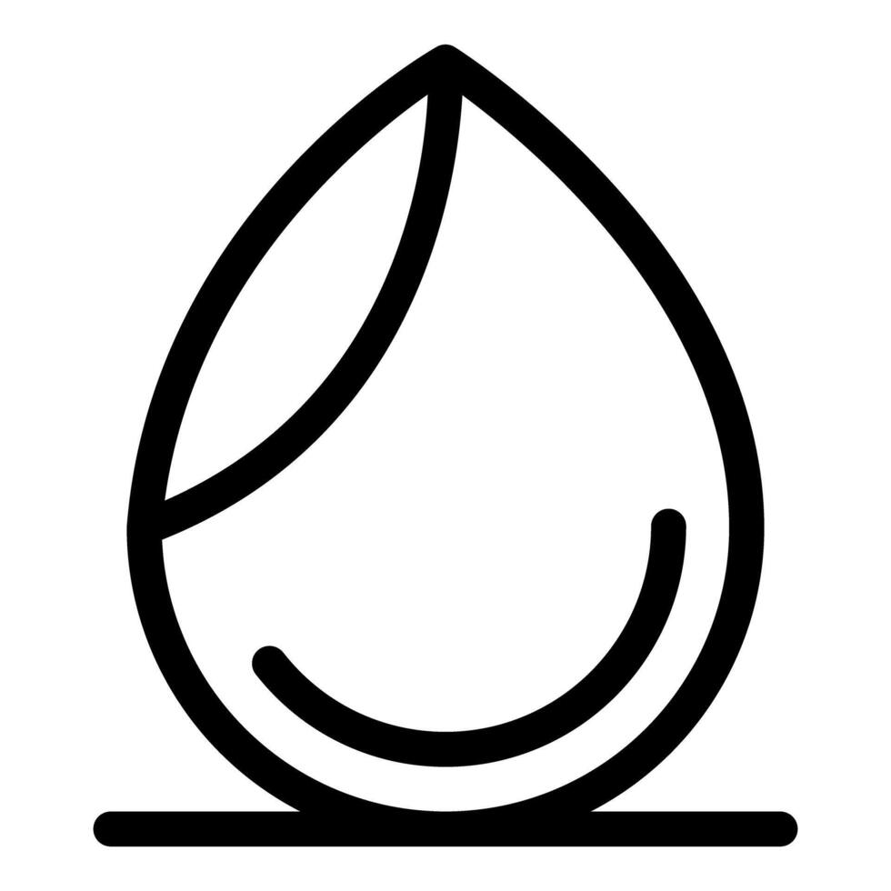 Water drop icon showing liquid droplet falling down vector