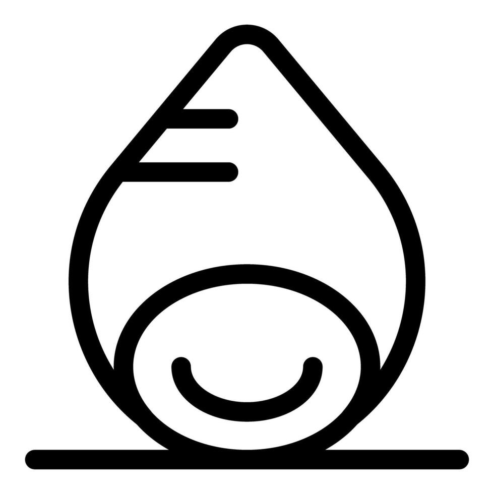 Cute water drop character smiling and bringing happiness vector