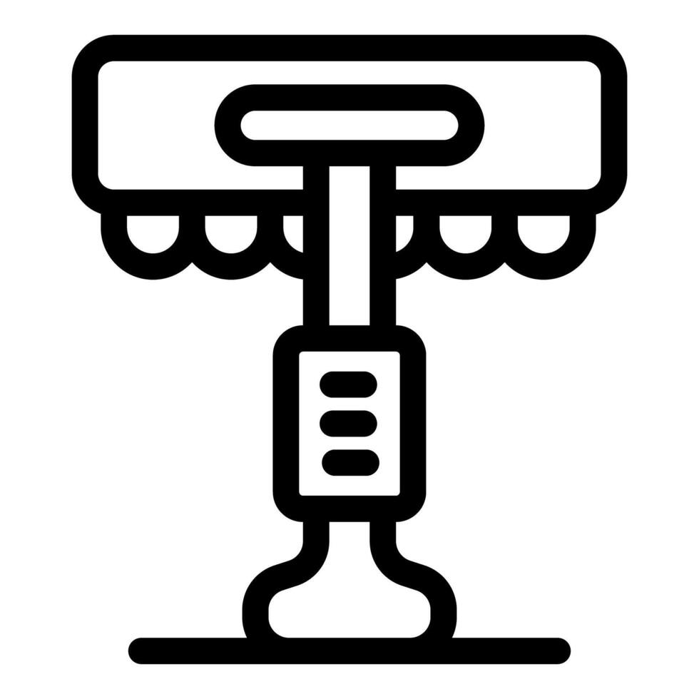 Parking meter showing parking time left icon outline vector