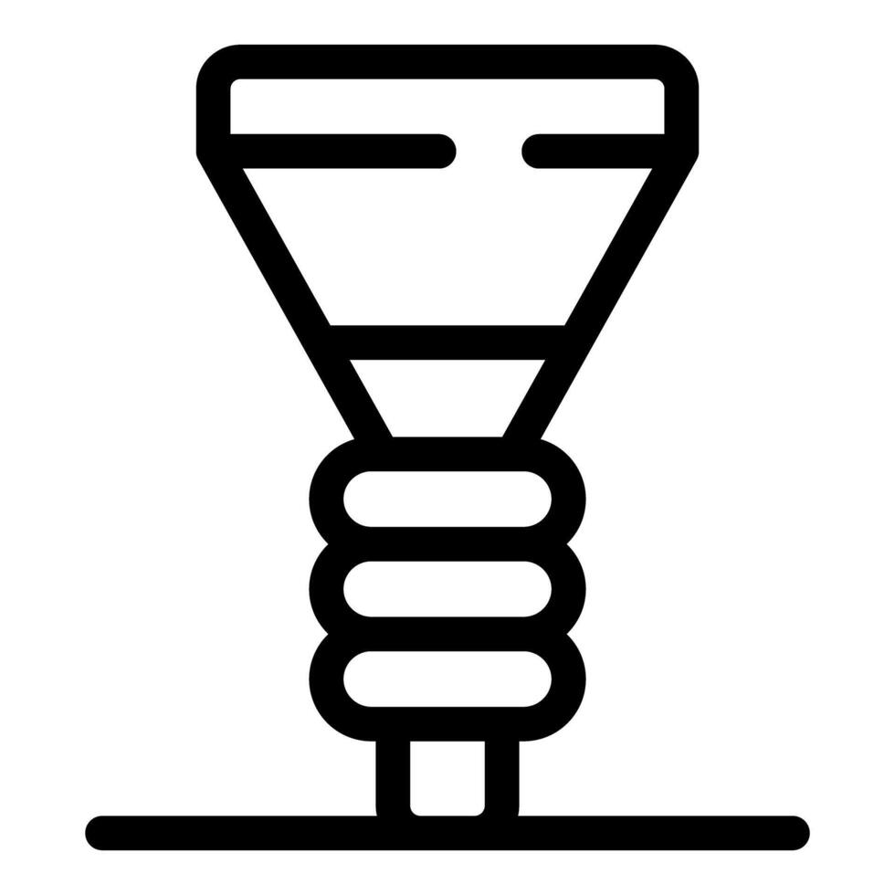 Ground screw being screwed into ground for foundation support vector