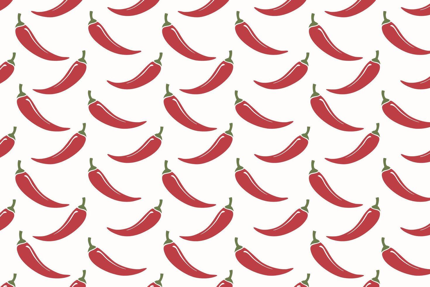 Pattern with chili pepper on white background illustration vector