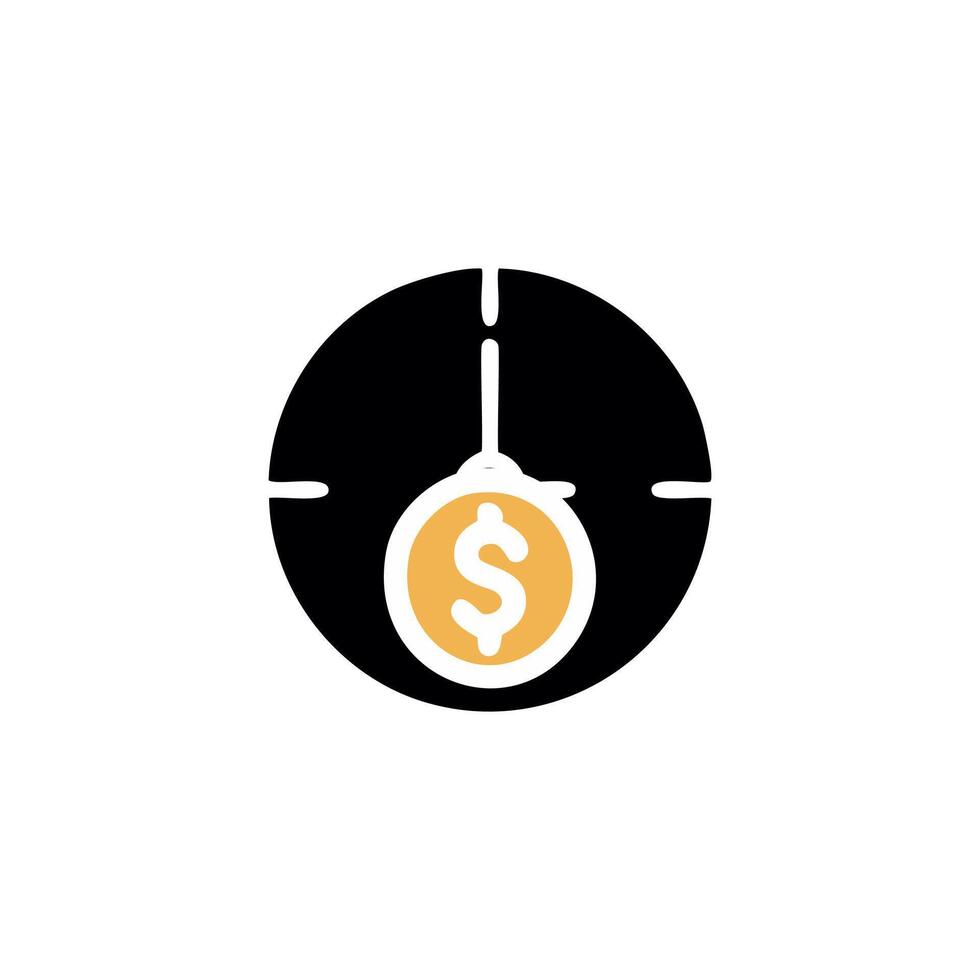 Time is money color icon illustration. vector