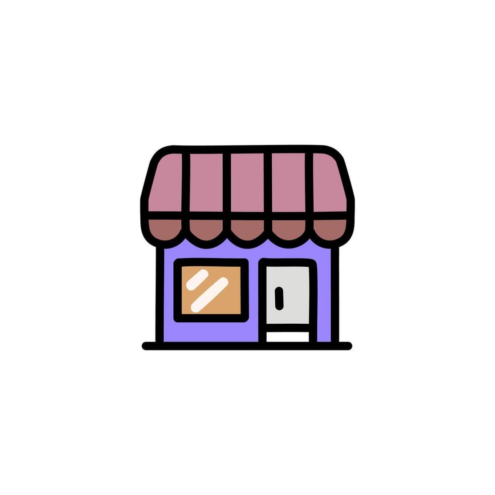 Store icon in flat style illustration vector