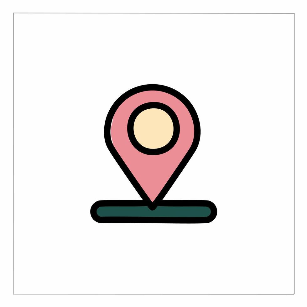 Map pointer icon. Location symbol. Flat design illustration. vector