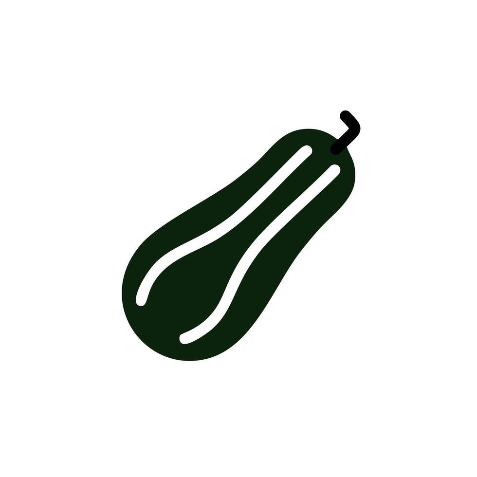 Zucchini flat icon. Vegetable sign. vector