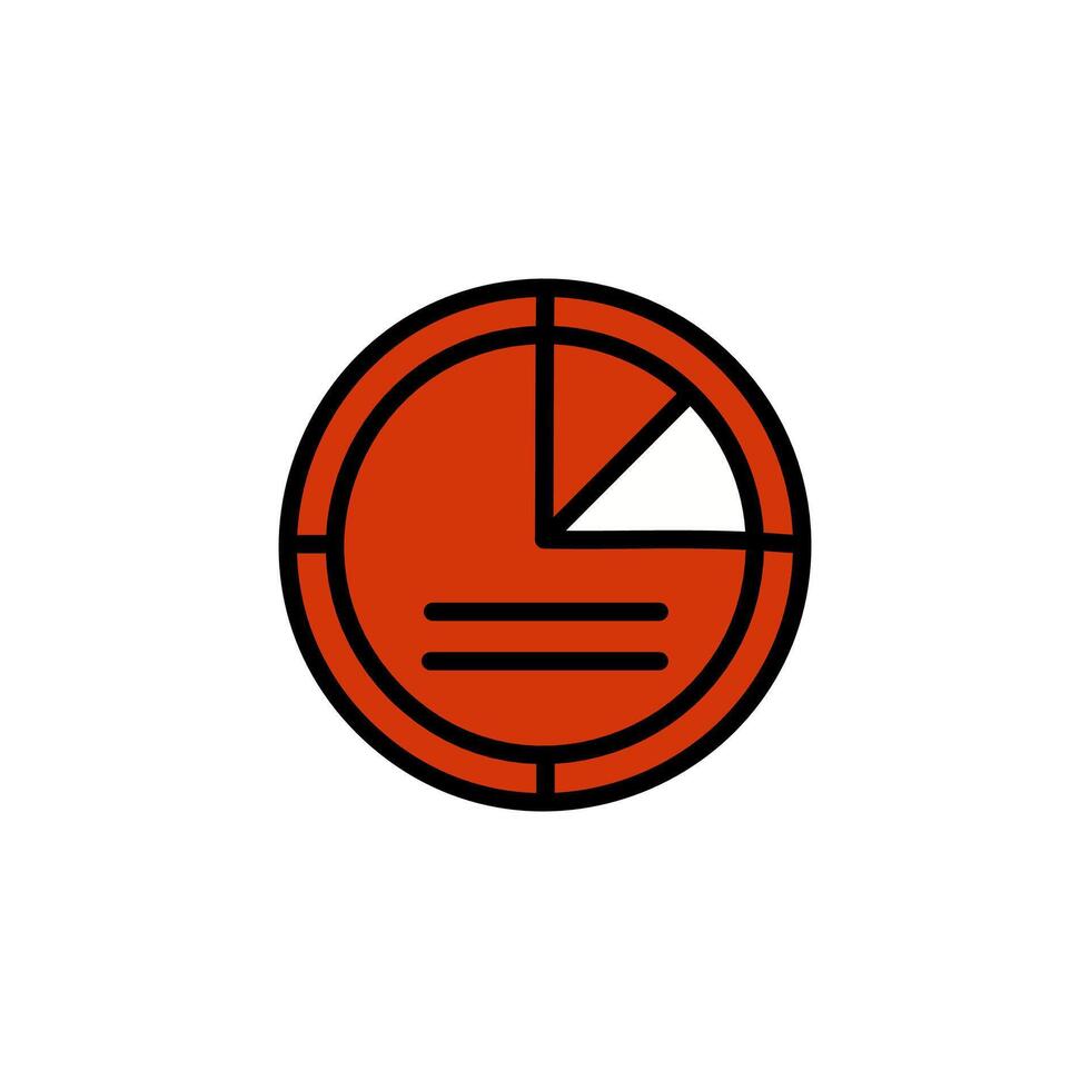 Pie chart icon. Diagram, statistics, business concept illustration. vector
