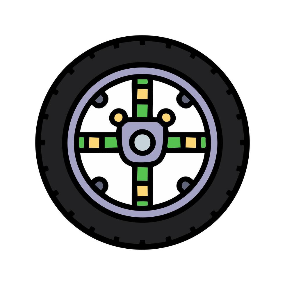 car wheel flat style icon illustration design, designed for web and app vector