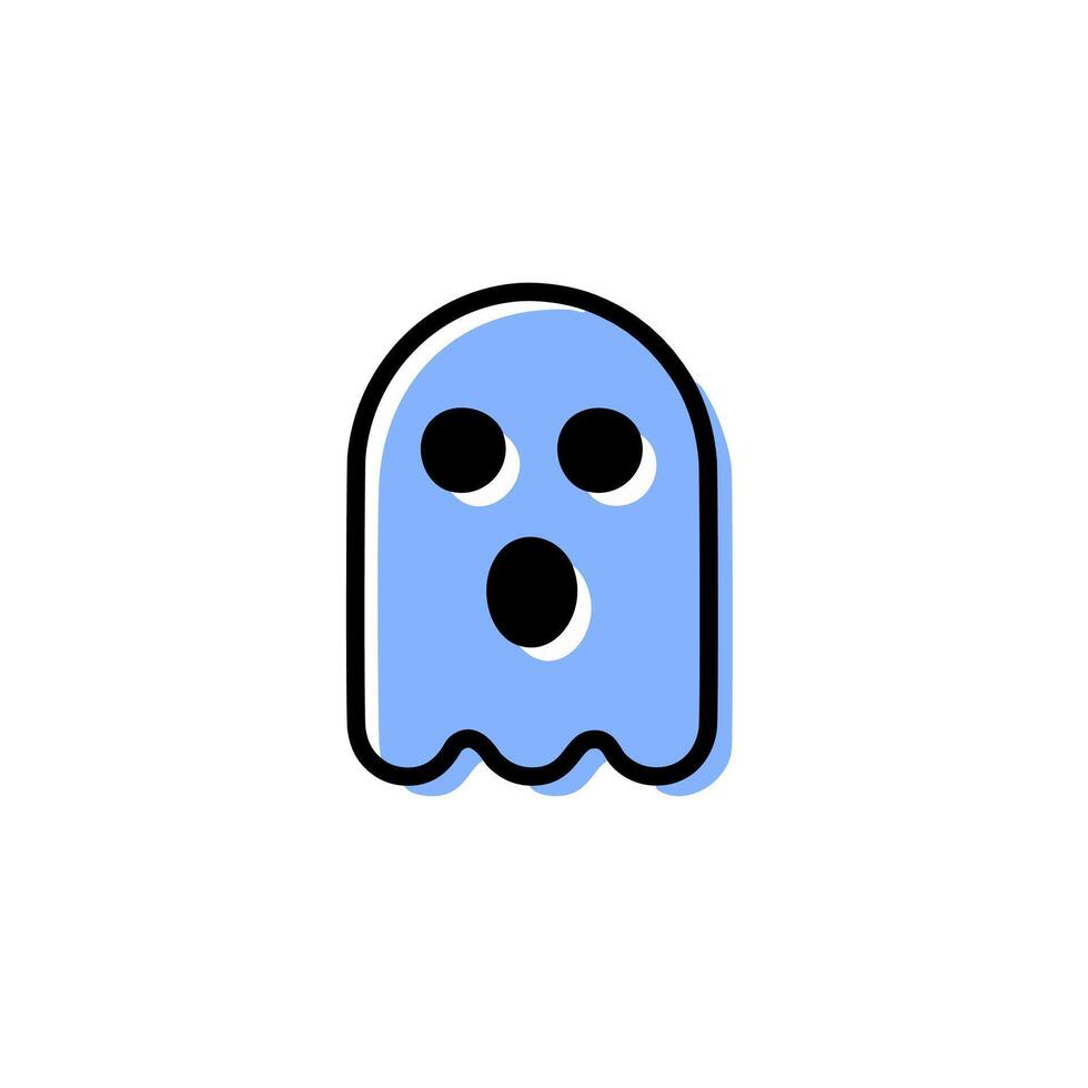 Blue ghost icon. Element of horror genre icon for mobile concept and web apps. Thin line ghosts icon can be used for web and mobile. vector